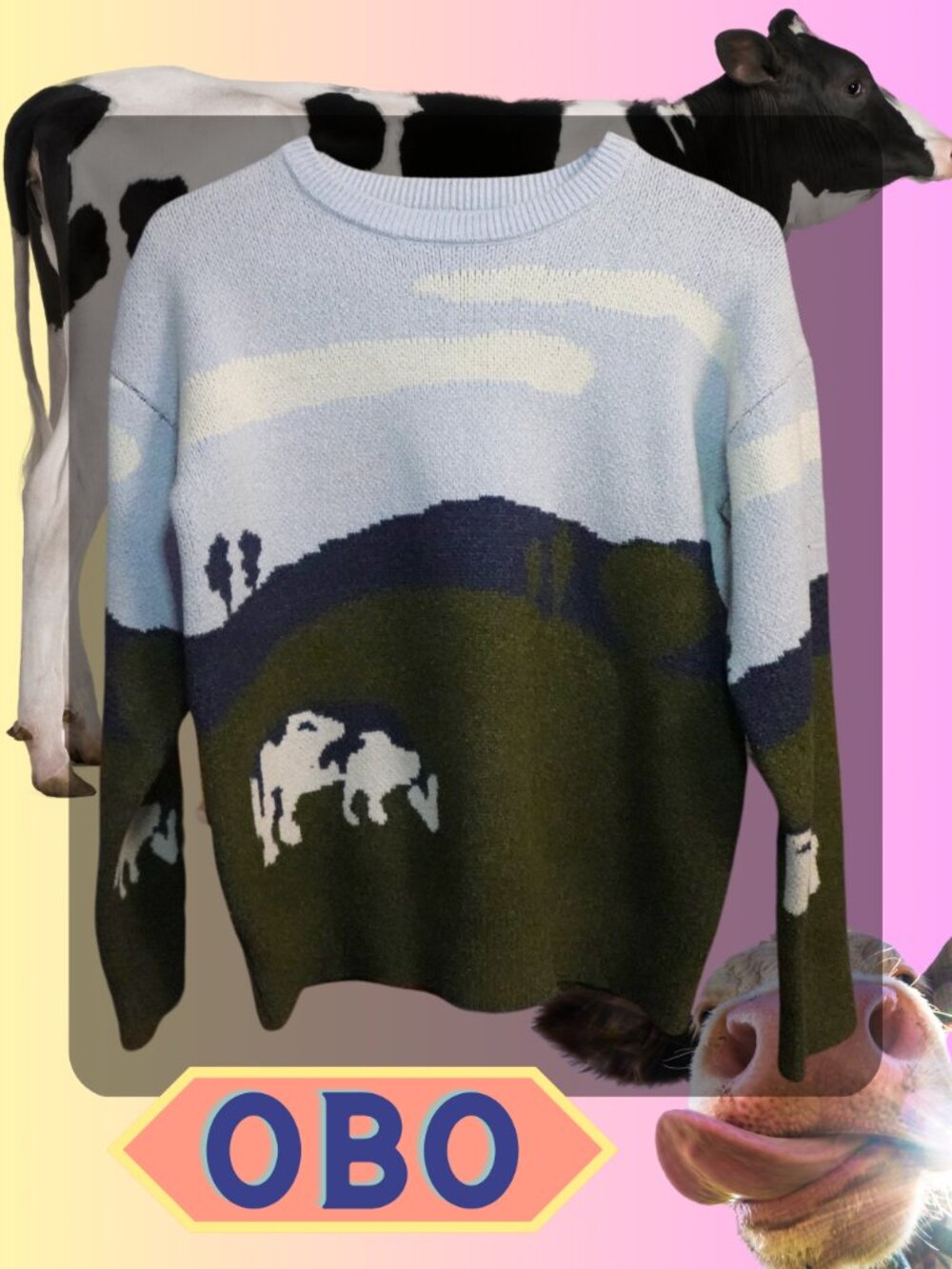 Knit Cow Sweater